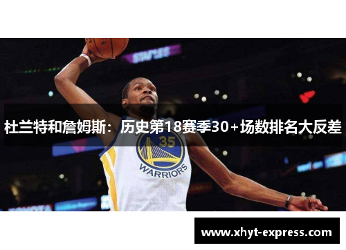 杜兰特和詹姆斯：历史第18赛季30+场数排名大反差